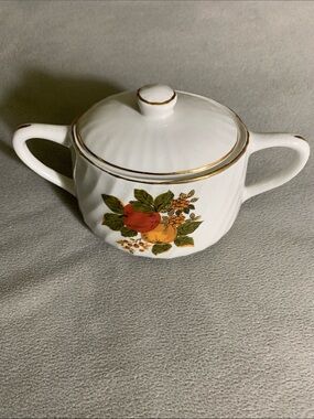 Wedgwood White English Harvest Sugar Dish